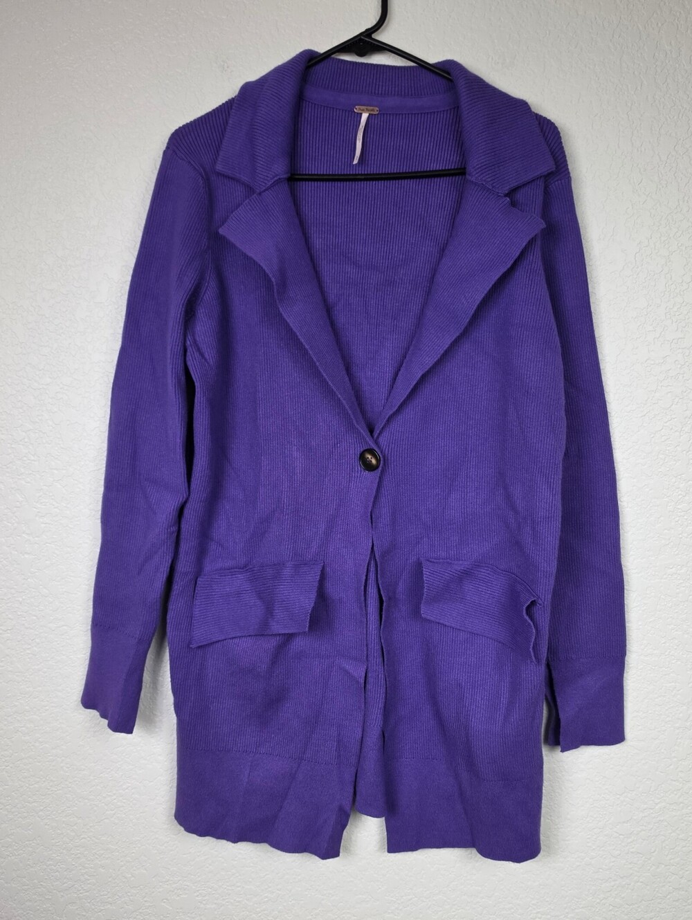 Free People $198 Small Purple Cardigan Sweater